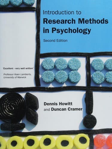 Portada de Introduction to research methods in psychology