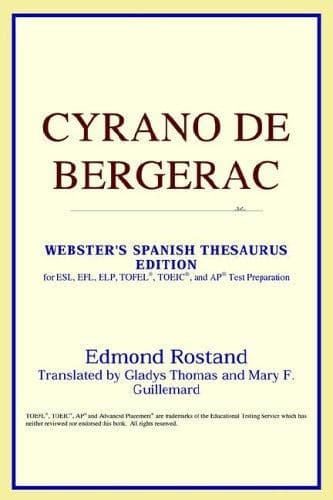 Portada de Cyrano de Bergerac (Webster's Spanish Thesaurus Edition)