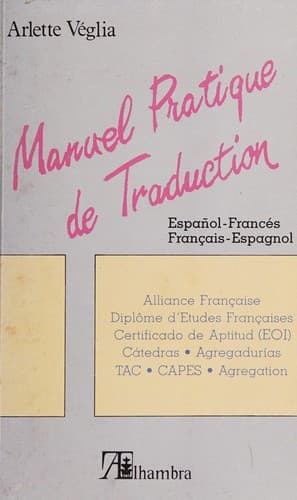 Portada de Manuel pratique de traduction