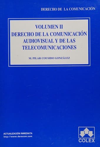 Portada de Derecho de la comunicación audiovisual y de las telecomunicaciones