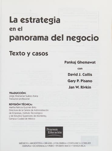 Portada de La Estrategia En El Panorama del Negocio