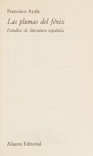 Portada de Las plumas del fénix