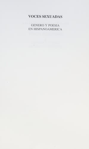 Portada de Voces sexuadas