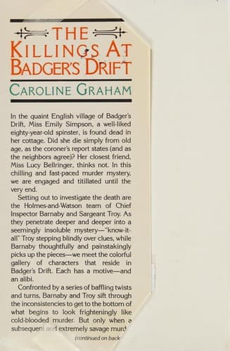 Portada de The killings at Badger's Drift