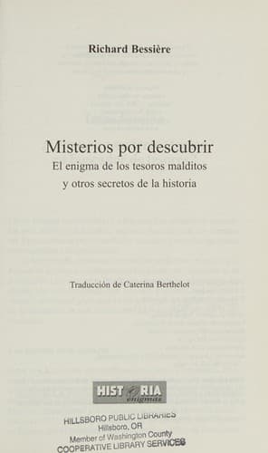 Portada de Misterios por descubrir