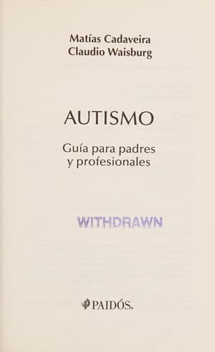 Portada de Autismo