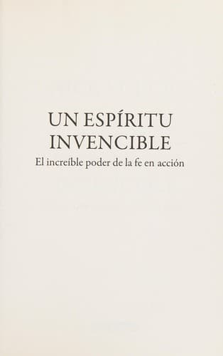 Portada de Un espíritu invencible