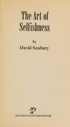 Portada de The Art of Selfishness