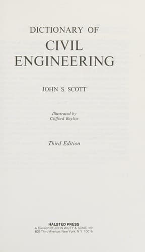 Portada de Dictionary of civil engineering