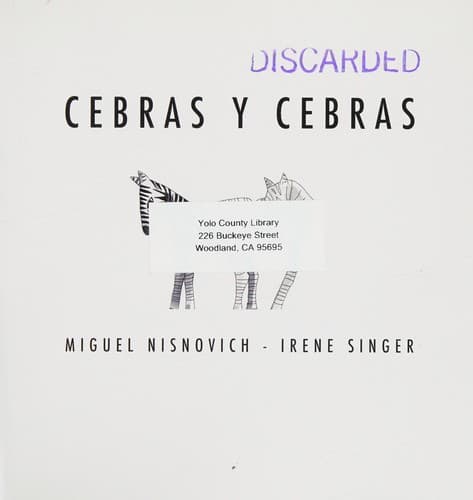 Portada de Cebras y cebras
