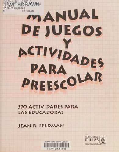 Portada de Manual de juegos y actividades para preescolar