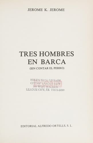 Portada de Tres hombres en barca