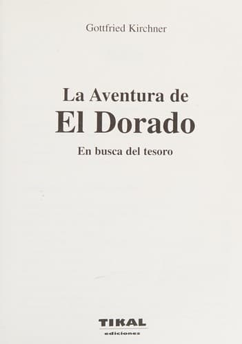 Portada de La aventura de El Dorado