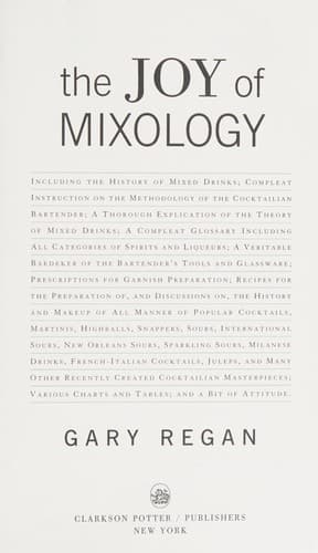 Portada de The joy of mixology