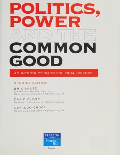 Portada de Politics, power and the common good