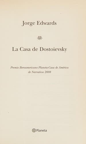 Portada de La casa de Dostoievsky/ The Dostoievsky's House