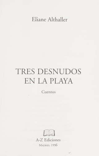 Portada de Tres desnudos en la playa