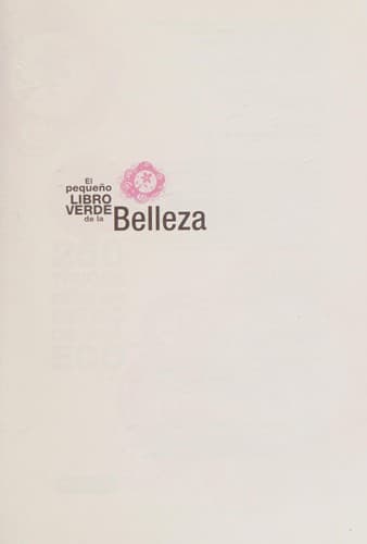 Portada de El pequeño libro verde de la belleza