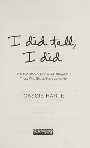 Portada de I did tell, I did