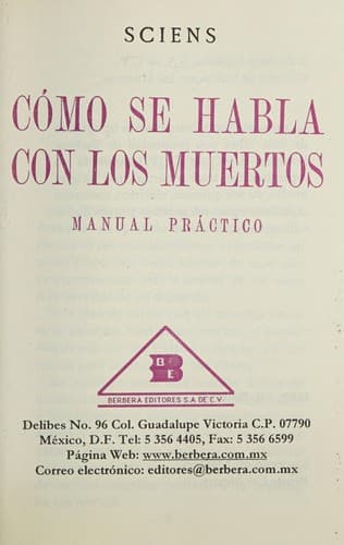 Portada de Cómo se habla con los muertos