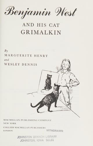 Portada de Benjamin West and his cat Grimalkin
