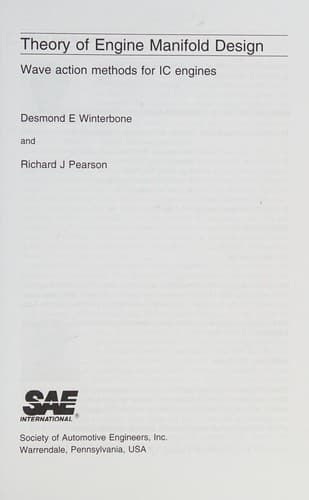 Portada de Theory of engine manifold design