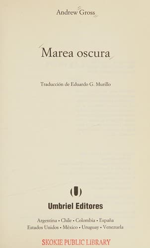 Portada de Marea oscura