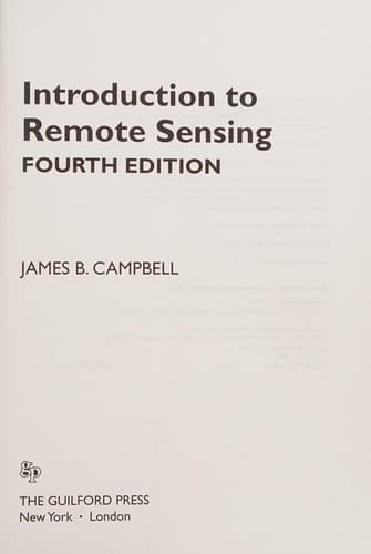 Portada de Introduction to remote sensing