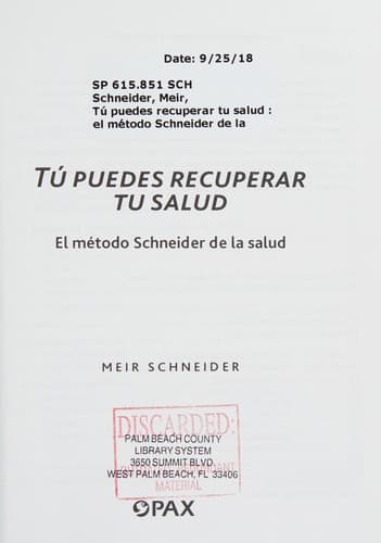 Portada de Tú puedes recuperar tu salud