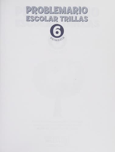 Portada de Problemario escolar Trillas, 6