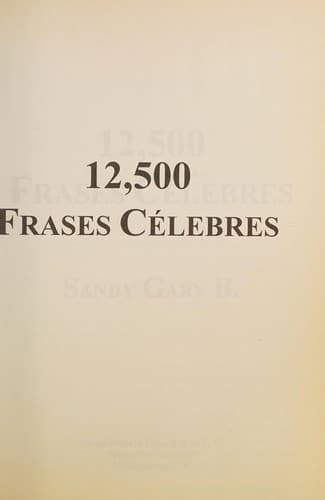 Portada de 12,500 Frases Celebres