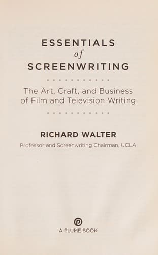 Portada de Essentials of screenwriting