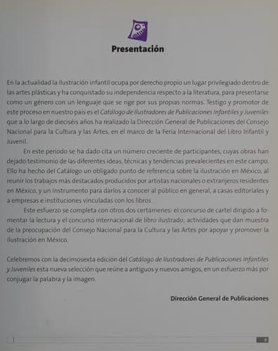Portada de 16° catálogo de ilustradores de publicaciones infantiles y juveniles