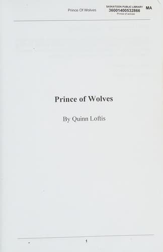 Portada de Prince of wolves
