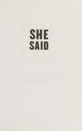 Portada de She Said