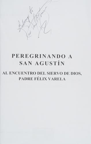 Portada de Peregrinando a San Agustín