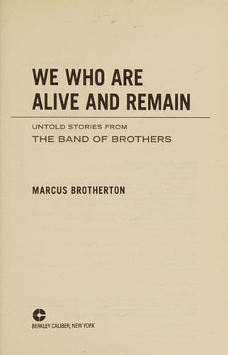 Portada de We who are alive and remain