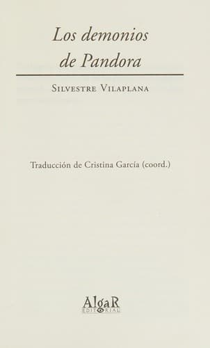Portada de Los Demonios De Pandora (Algar Joven)