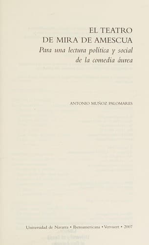 Portada de El teatro de Mira de Amescua