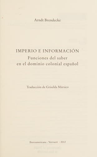 Portada de Imperio e Información