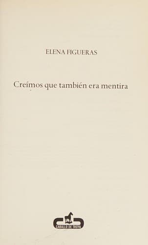 Portada de Creímos que también era mentira