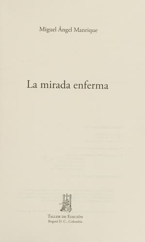 Portada de La mirada enferma