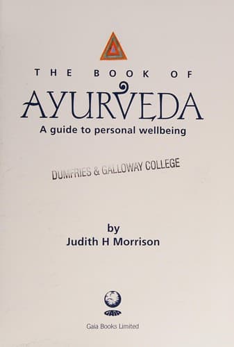 Portada de The book of ayurveda
