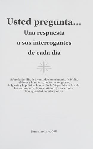 Portada de Usted pregunta ...