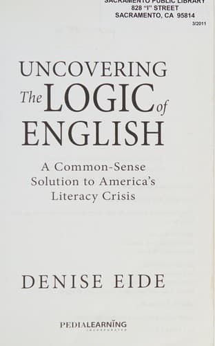 Portada de Uncovering the logic of English