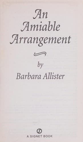Portada de An Amiable Arrangement