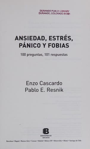Portada de Ansiedad, estrés, pánico y fobias