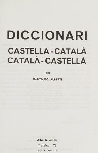 Portada de Diccionari castellà-català, català-castellà