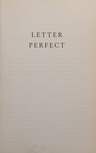 Portada de Letter perfect