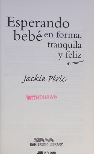 Portada de Esperando bebé en forma, tranquila y feliz